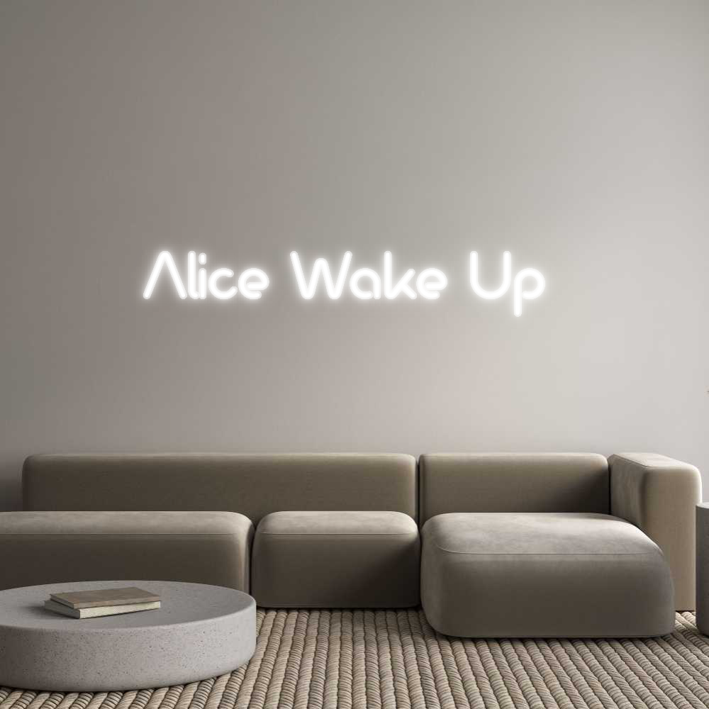 Néon personnalisable Alice Wake Up