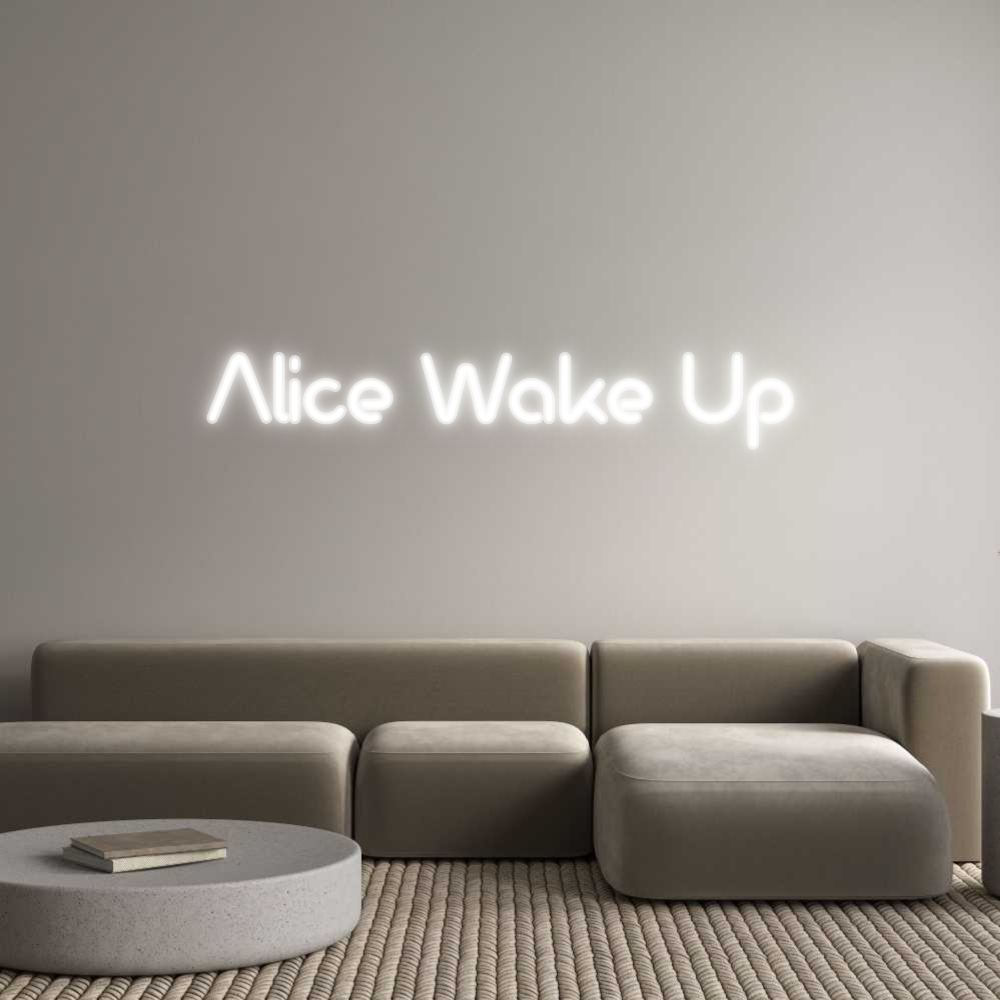 Néon personnalisable Alice Wake Up