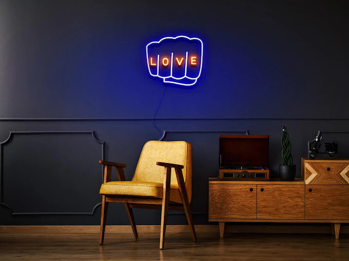 FIST LOVE NEON DECO LED