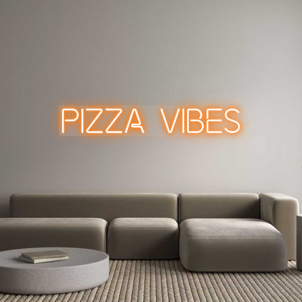 Néon personnalisable Pizza vibes