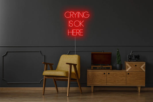 CRYING IS OK HERE NEON DECO LED
