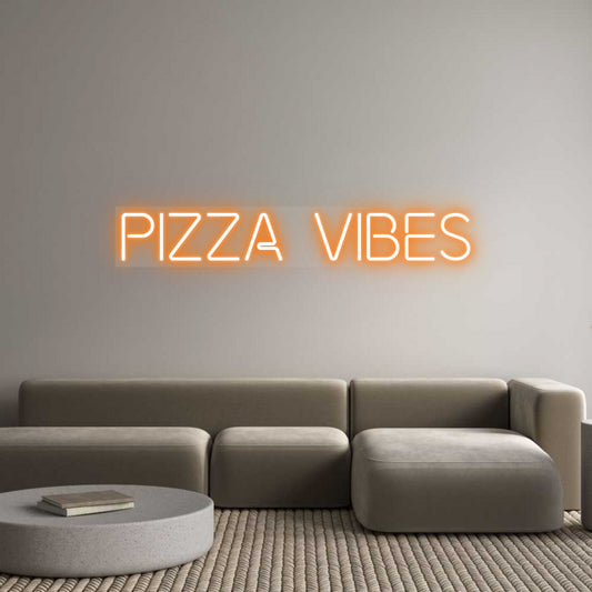 Néon personnalisable Pizza vibes